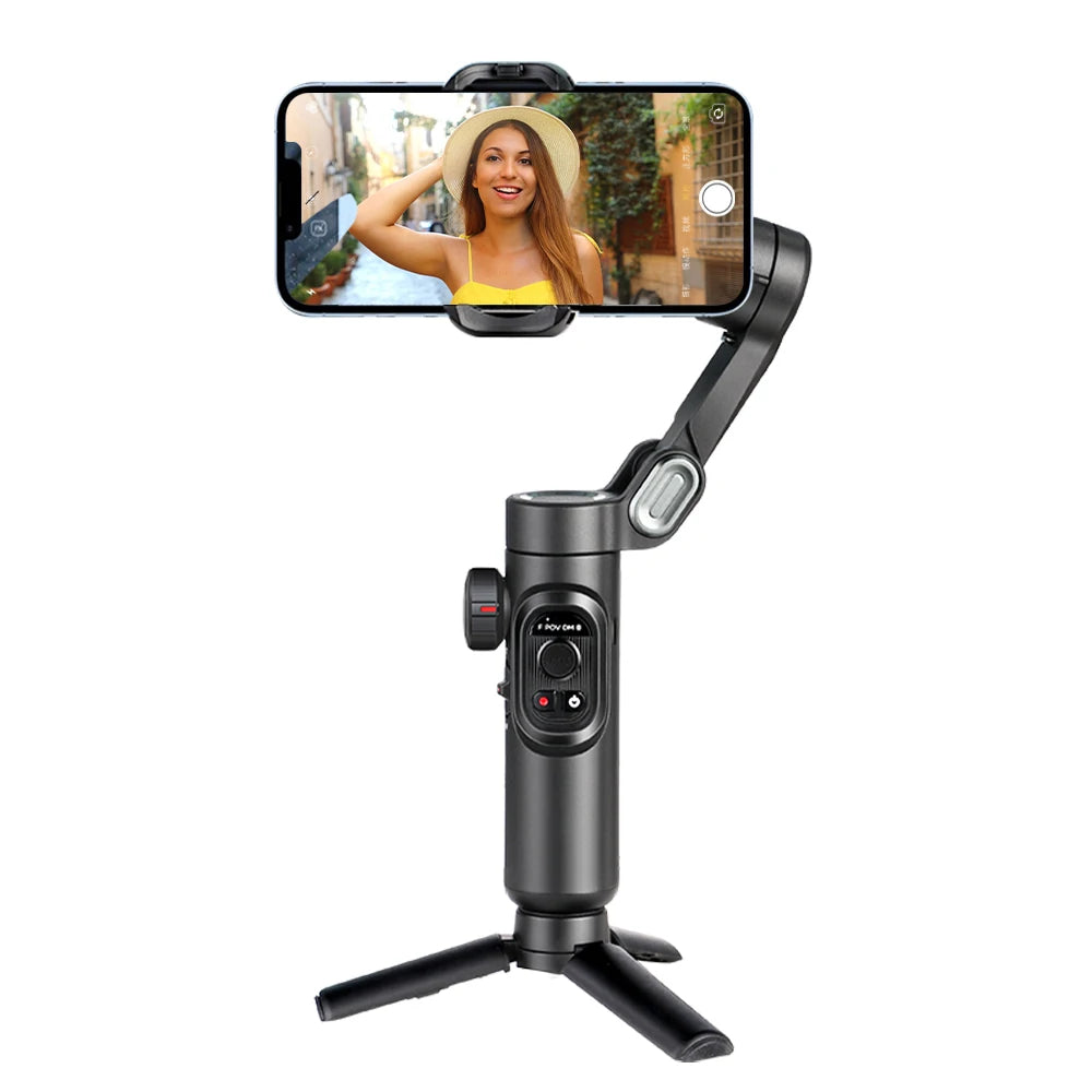AOCHUAN 3-Axis Handheld Gimbal Stabilizer for Smartphone with Fill Light