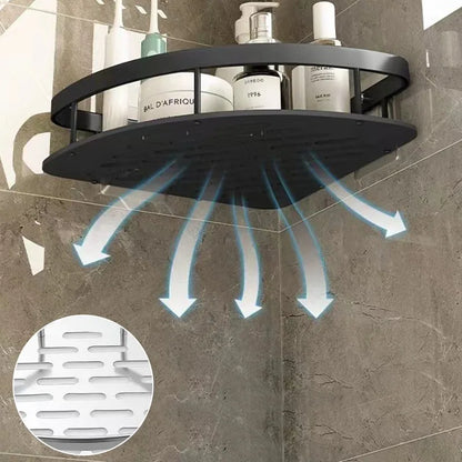 Bathroom Storage - No Drill - Wall Mount - Corner Shelf