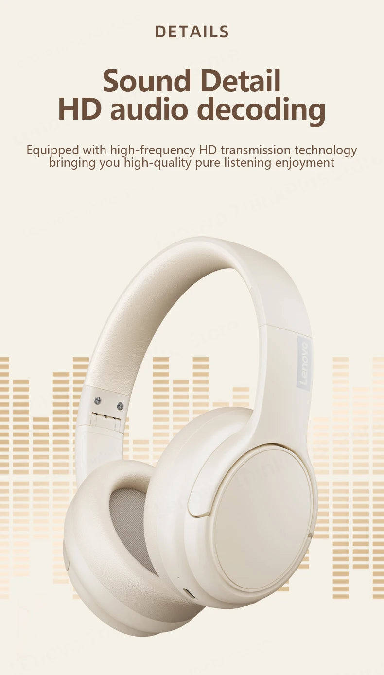 Original Lenovo 5.3 Wireless Bluetooth Headset TH20 Gaming Dual Mode Foldable Sport Headphone HIFI Sound Music Earphone 2023 New