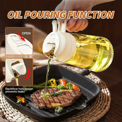 2in1 500ml Plastic Oil Sprayer/Dispenser