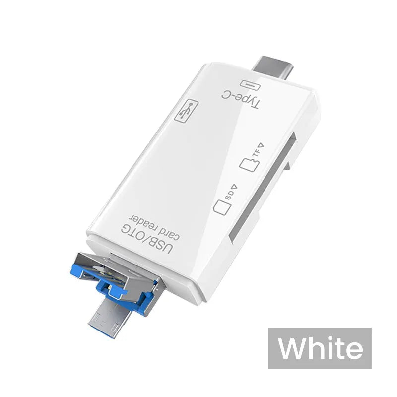 6-in-1 Type-C Card Reader – Fast & Versatile Data Transfer