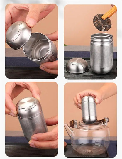 Tea Strainer Stainless Steel Tea Infuser Tea Leaves Spice Seasoning Ball Strainer Teapot Fine Mesh Coffee Filter Teaware