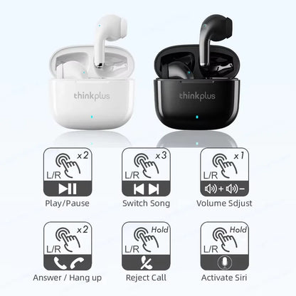 Choice Lenovo LP40 Pro TWS Bluetooth Earphones Touch Control Music Sport Headset Noise Reduction Gaming Headphones 250mAh New