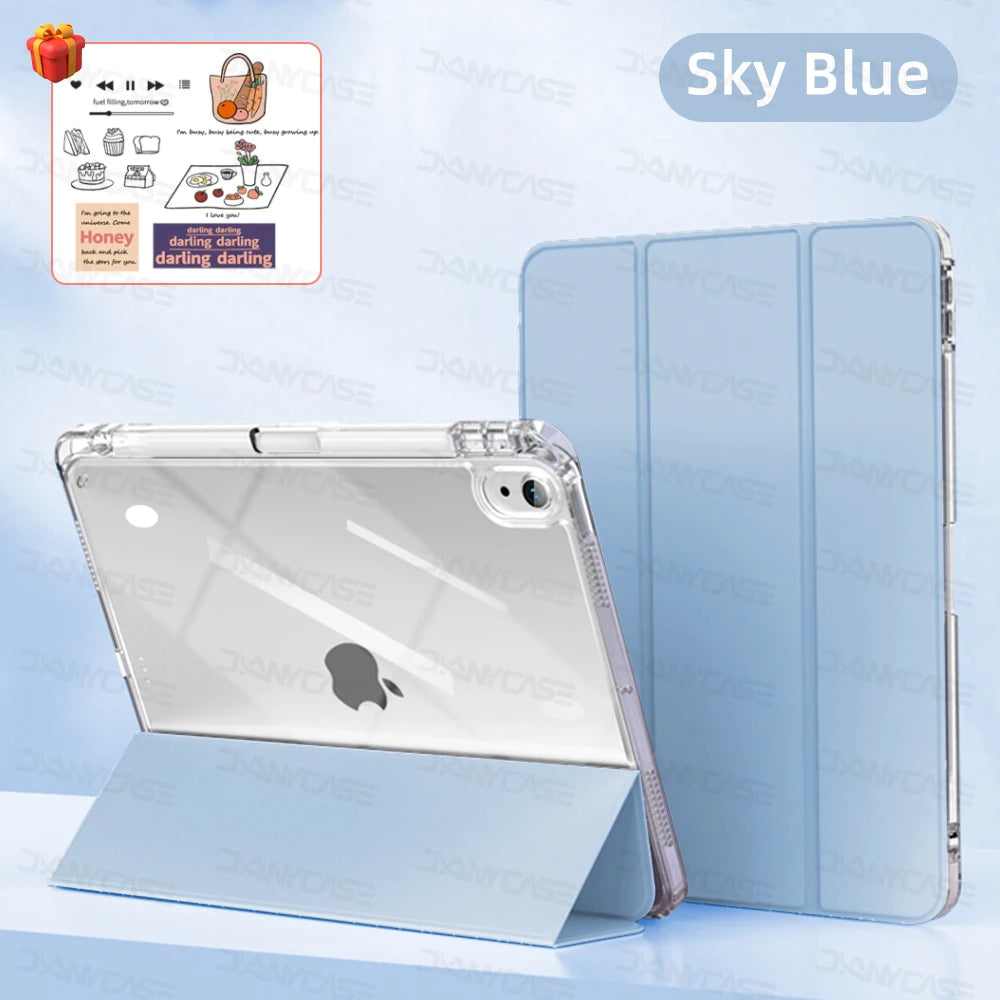 For 2024 iPad Air 6 Case iPad Air 5  6 11 iPad Pro 11 12.9 13 10 Gen 10.2 9th 8th 7th 9.7 6th 5th Mini 7 6 Case With Pen Holder