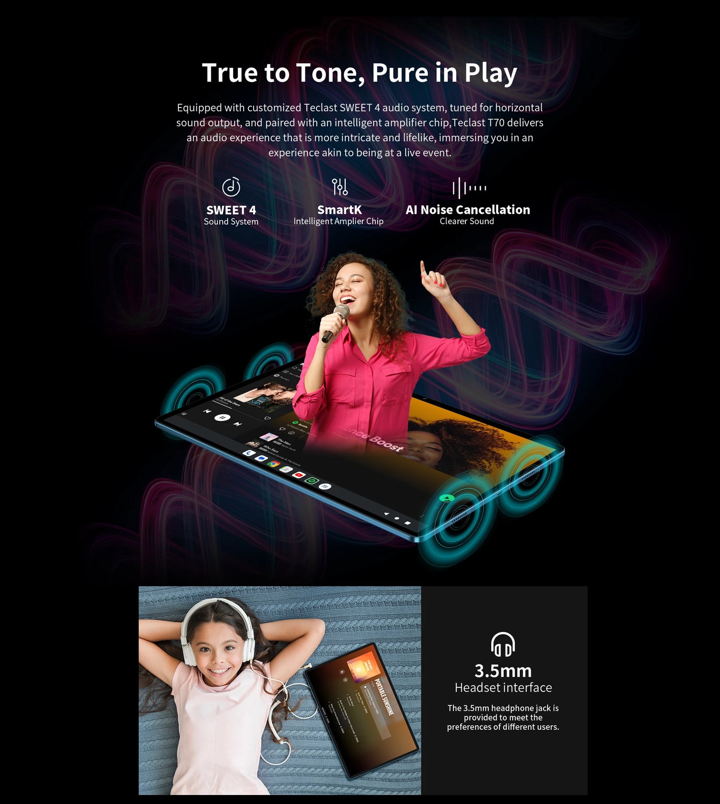 Teclast T70 Tablet 14" FHD Display Android 14 MTK Helio G99 8GB+256GB 10000mAh Battery 18W 4G LTE Global Version