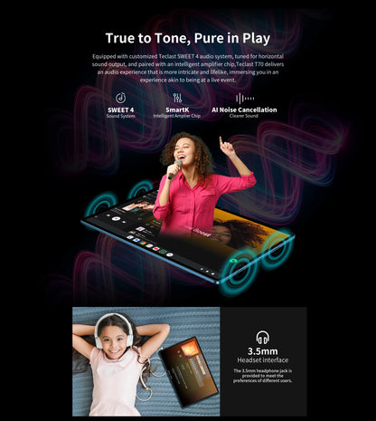 Teclast T70 Tablet 14" FHD Display Android 14 MTK Helio G99 8GB+256GB 10000mAh Battery 18W 4G LTE Global Version