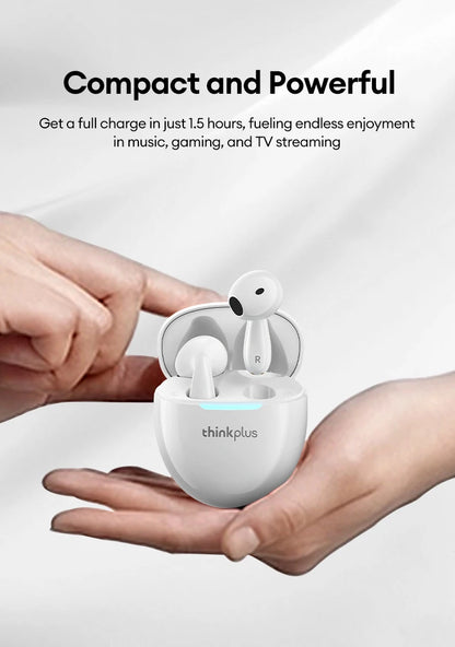 Lenovo Earphones Wireless Bluetooth Business Headset Noise Reduction Sport Earbuds Low Latency Gaming Headphones  Long Endurance