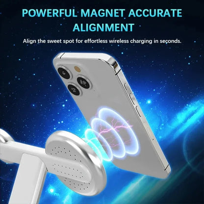 30W 3 In 1 Fast Charging Station Magnetic Wireless Charger Stand For Magsafe iPhone 16 15 14 13 Pro Max iWatch 8 7 Airpods Pro
