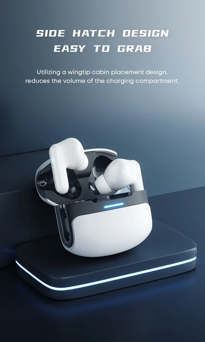 TWS Wireless Earpods Bluetooth 5.3 Wireless Earphones Dual Mode for Game Music ENC Talking Noise Canceling Compatible with IOS
