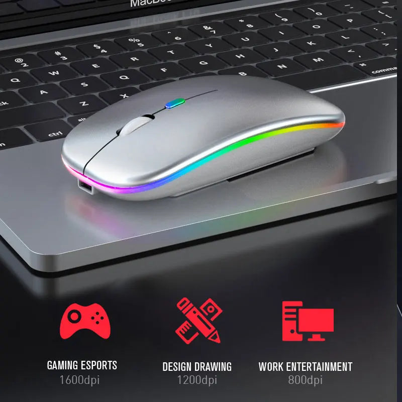 Wireless Mouse Bluetooth compatible 2.4GHz