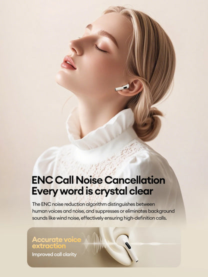New Lenovo LE201 TWS Bluetooth 6.0 Earbuds ENC Call Noise Cancellation Ultra Long Latency Headphones Surround Sound Earphones