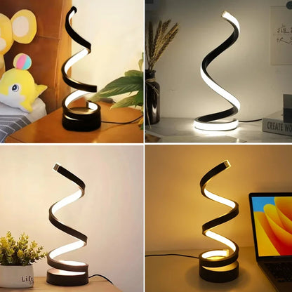 Modern LED Spiral Table Lamp