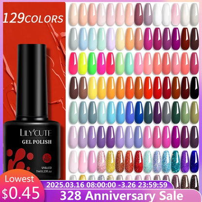 LILYCUTE 129 Colors Nail Gel Polish