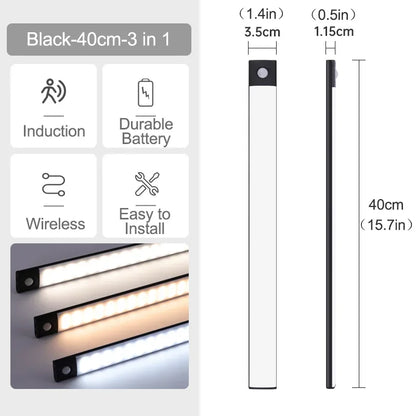 10/20/30/40/60CM Night Light USB Rechargeable Motion Sensor Led Light