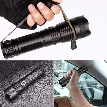 Super XHP120 Powerful Led Flashlight XHP90 High Power Torch Light Rechargeable Tactical Flashlight 18650 TYPE-C Camping Lamp