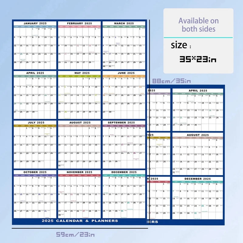 Erasable Whiteboard Calendar Monthly Weekly Planner - Reusable