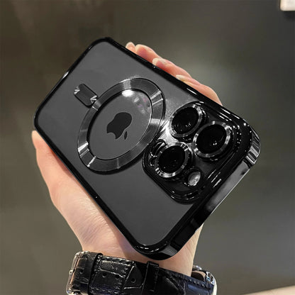 Luxury Magnetic Plating Clear Case For iPhone