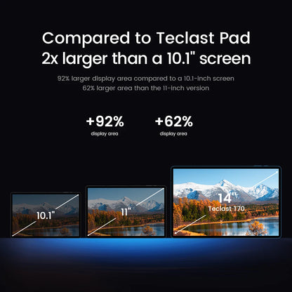 Teclast T70 Tablet 14" FHD Display Android 14 MTK Helio G99 8GB+256GB 10000mAh Battery 18W 4G LTE Global Version