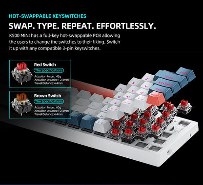 Machenike K500-B61 Mini Mechanical Keyboard