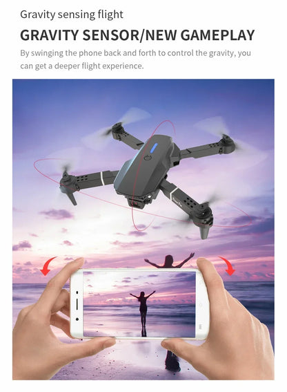 New E88Pro RC Drone 4K Professinal With 1080P Wide Angle Dual HD Camera Foldable RC Helicopter WIFI FPV Height Hold Apron Sell