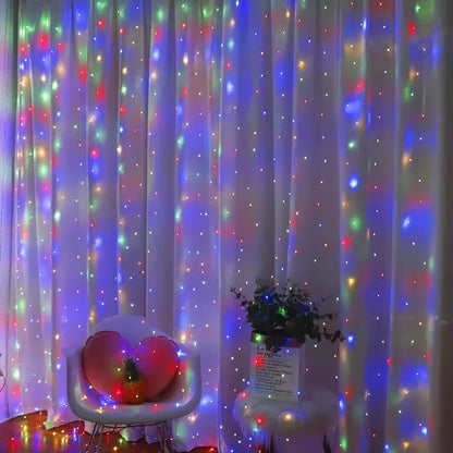 3x3m Curtain Garland Led Lights