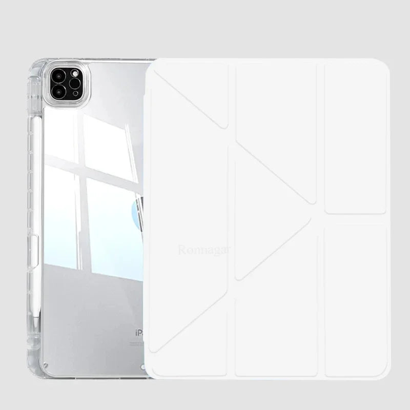 Y-Fold Case For 2025 A16 11th iPad Air 11 M3 M2 2024 iPad 10th Gen 10.2 7 8th 9th Pro11 M4 Air4 5 10.9 Air13 M2 M3 Pencil Holder