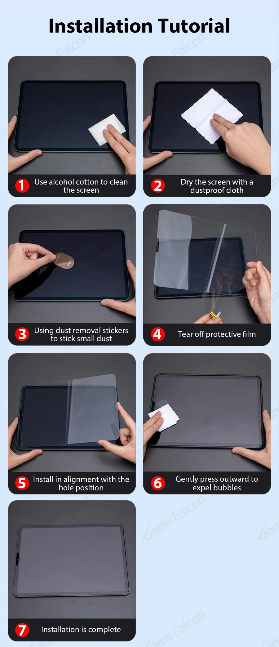 Tempered Glass Screen Protector For Ipad Pro 13 M4 2025 12.9 A16 11th Air 11 5 4 M3 M2 10 9 9th 10th 8 Generation Mini 7 6 Film