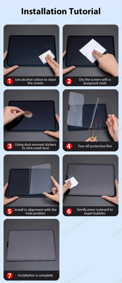 Tempered Glass Screen Protector For Ipad Pro 13 M4 2025 12.9 A16 11th Air 11 5 4 M3 M2 10 9 9th 10th 8 Generation Mini 7 6 Film