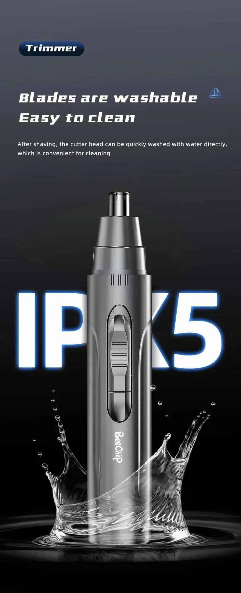 BeeChip Electric Nose and Ear Hair Trimmer