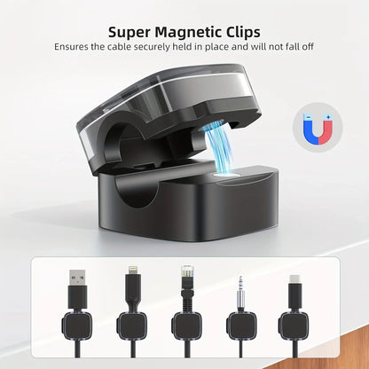 VIKEFON 6pcs Magnetic Cable Management Clips