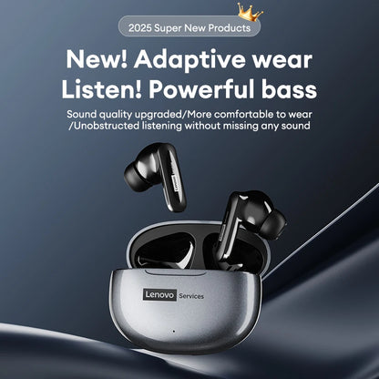 New Lenovo LE202 TWS Bluetooth 6.0 Gaming Earphones AI Call Noise Cancellation Sound Quality Headphone Long Battery Life Earbuds