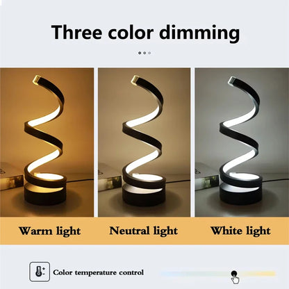 Modern LED Spiral Table Lamp
