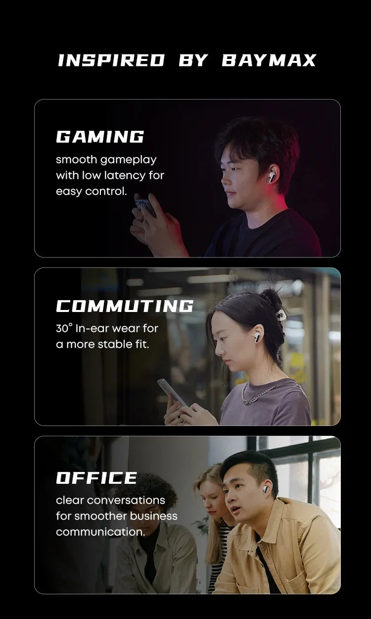 TWS Wireless Earpods Bluetooth 5.3 Wireless Earphones Dual Mode for Game Music ENC Talking Noise Canceling Compatible with IOS