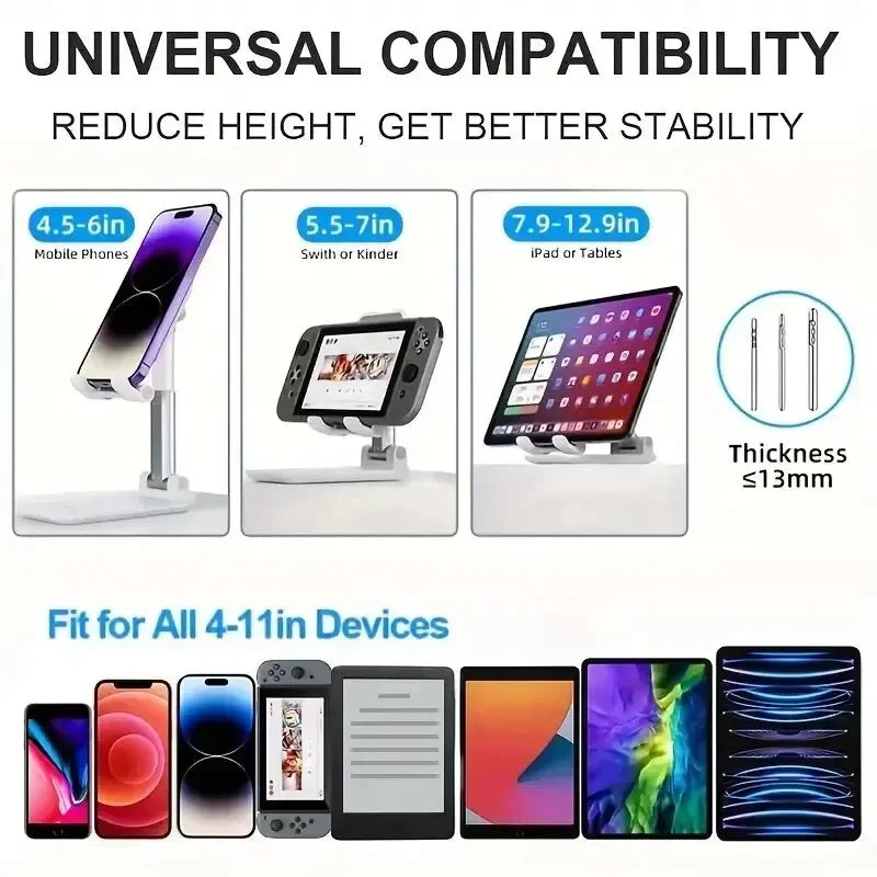 Foldable Mobile Phone Holder and Tablet Desk Mount