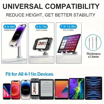 Foldable Mobile Phone Holder and Tablet Desk Mount