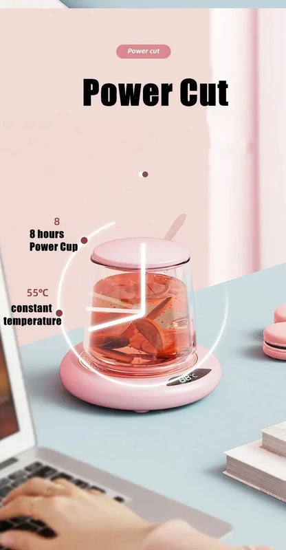 Thermostat Coaster USB Home Heating Coaster 3-speed Adjustment Heating 55 Degrees Constant Temperature