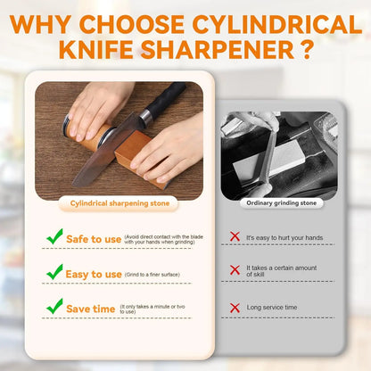 Rolling Knife Sharpener Magnetic Knife Holder Diamond Sharpening Stone Kit