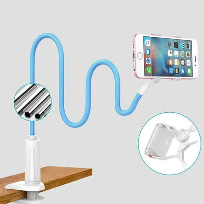 70cm 360° Spiral Rotate Clip Mobile Phone Holder Stand Portable Lazy Bed Desktop Bracket phone Desk Bed Mount Stand Base Support