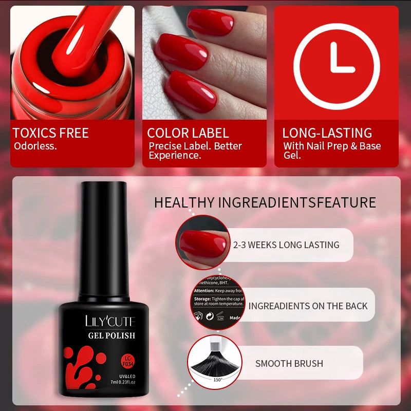 LILYCUTE 129 Colors Nail Gel Polish