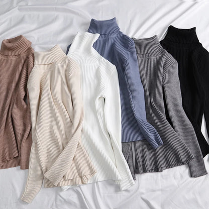 Women Fall Turtleneck Sweater Knitted Soft Pullovers Cashmere Jumpers Basic Soft Sweaters For Women 2025 Autumn Winter