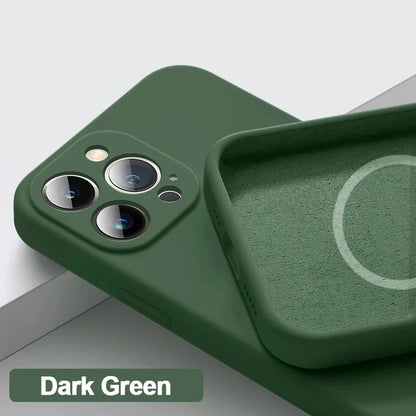 Original Wireless Charging For Magsafe Liquid Silicone Bumper Case For iPhone
