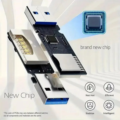 Robust 2-in-1 USB 3.0 2.0 Micro SD Card Reader