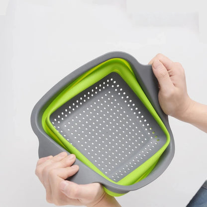2PCS Silicone Folding Drainer Basket