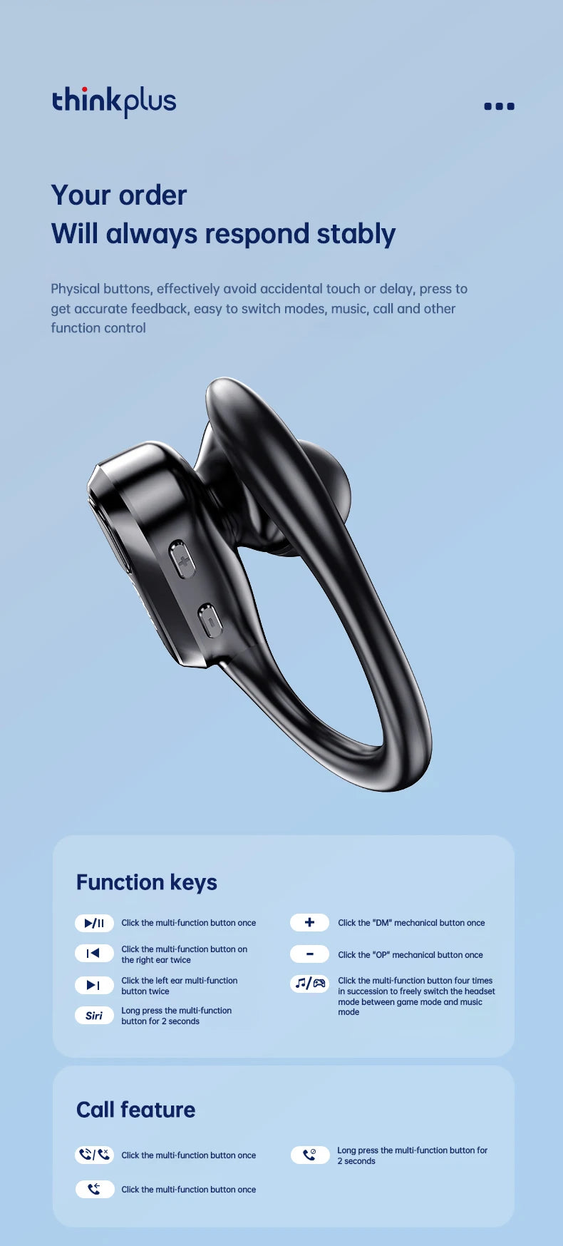Original Lenovo XT80 Sports Wireless Earphones with Mics