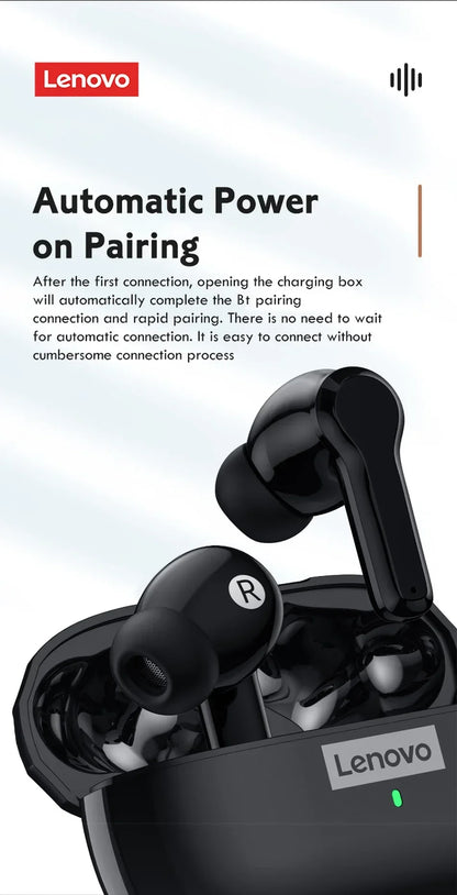 Original Lenovo LP1S Earphones TWS Wireless Bluetooth 5.0 Headphones Waterproof Sport Headsets Noise Reduction Earbuds with Mic