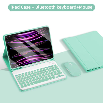 For iPad Keyboard Case For iPad 2024 iPad Air 11-in 13-in M2 Pro 11-in 13-in M4 Pro 11 12.9 10.2 9/8/7th 10.5 9.7 Air 3 2 Case