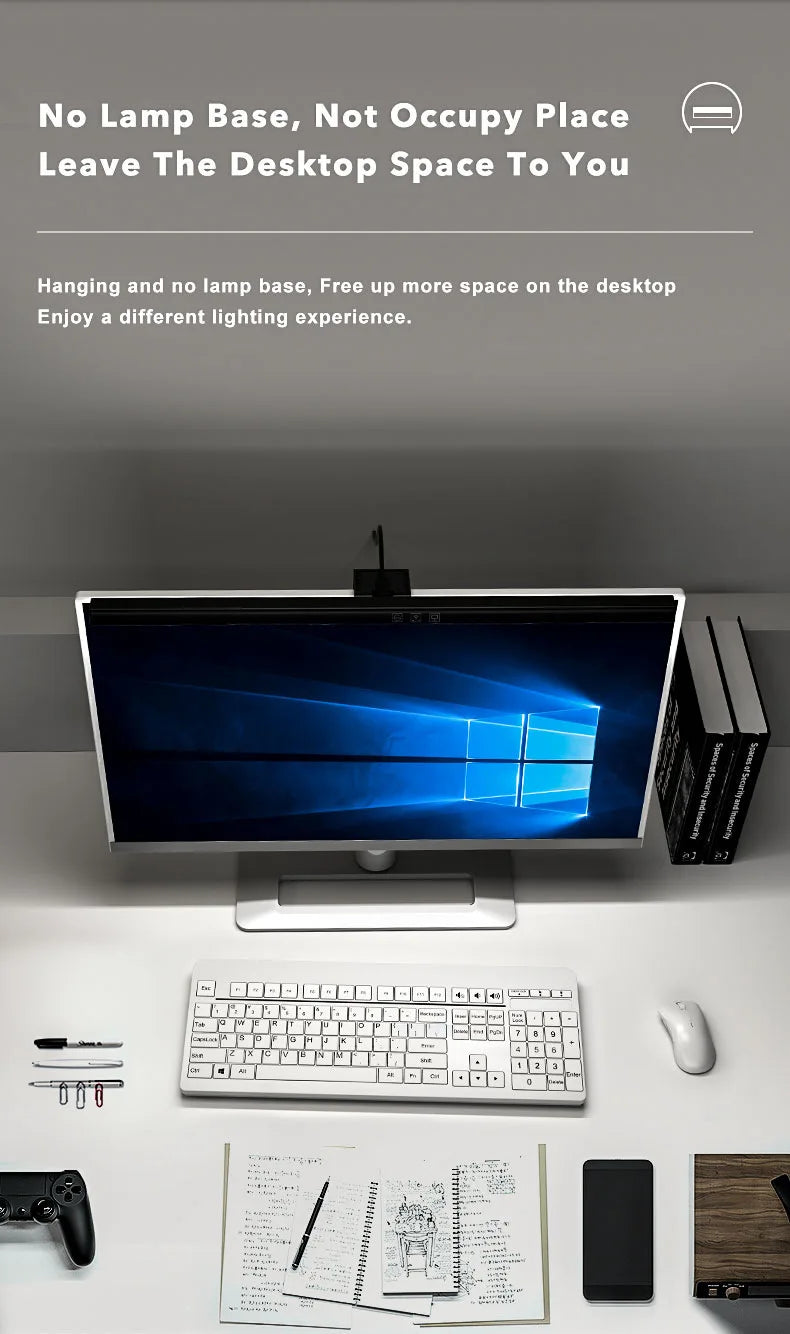 50cm Computer Monitor Light Bar Screen Hanging Lights Stepless Dimming USB Desk Lamp For Study Reading Light Table Monitor Lamp