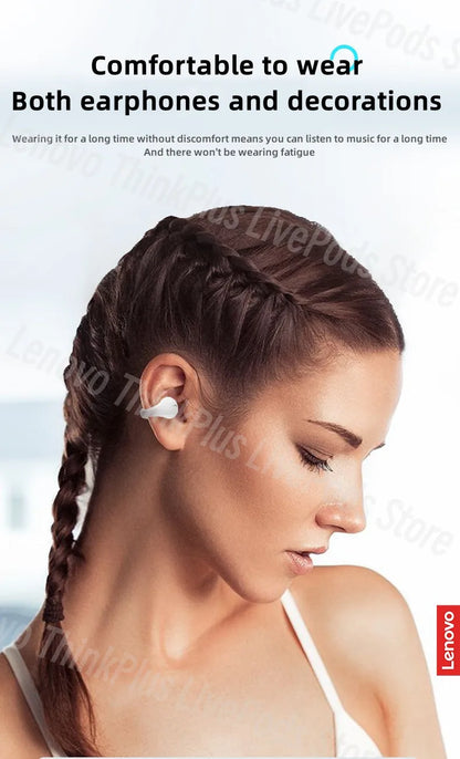 Lenovo XT83II Wireless Headphones Bluetooth 5.3 Earphones Earclip Design Touch Control HD Call with Mics Earbuds Sports Headset