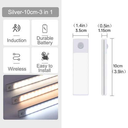10/20/30/40/60CM Night Light USB Rechargeable Motion Sensor Led Light