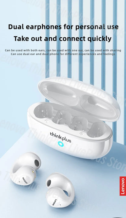 Lenovo XT83II Wireless Headphones Bluetooth 5.3 Earphones Earclip Design Touch Control HD Call with Mics Earbuds Sports Headset